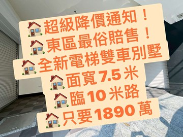 東區最俗全新電梯雙車別墅!!就是俗啦!!｜台中市東區東義街