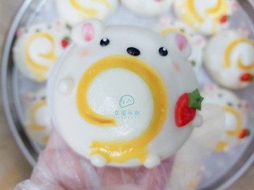 Cheerful 幸福手創 莓好小熊起司饅頭 造型饅頭 早餐 點心 6入