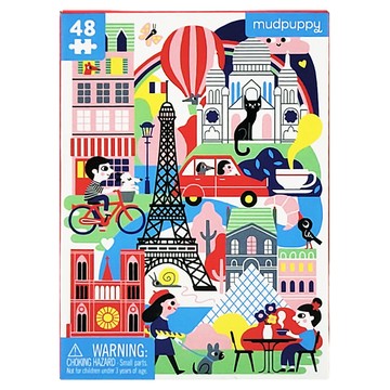 mudpuppy 迷你拼圖 巴黎 Set 48片  1盒