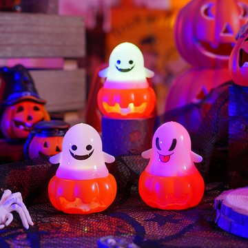 LED幽靈燈 南瓜燈 萬聖節 造型燈 裝飾燈 擺飾燈 氣氛燈 派對用品 活動道具 居家佈置【BlueCat】【RHW0391】