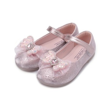 RONY 愛心鑽蝴蝶公主鞋 粉 中童鞋