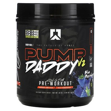 RYSE, Pump Daddy V2，無興奮成分鍛鍊前配方，藍莓味，1.44 磅（652 克）