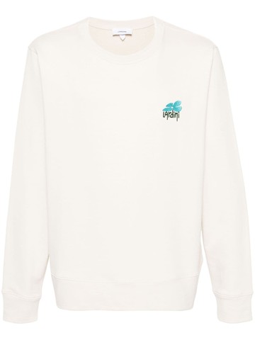 Lardini - logo-embroidered cotton sweatshirt - men - Cotton - L - Neutrals