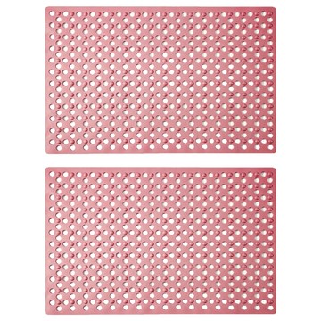 吸盤式漏孔防滑墊 櫻花粉  40 x 70cm  2個