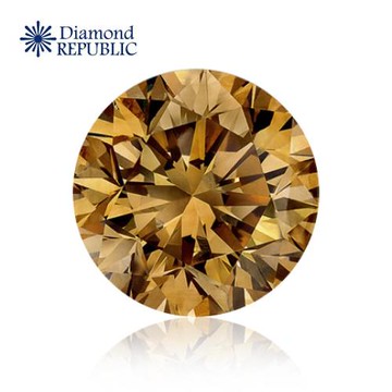 【鑽石共和國】HRD圓形香檳彩鑽 0.3克拉 Fancy Yellowish Brown / SI1