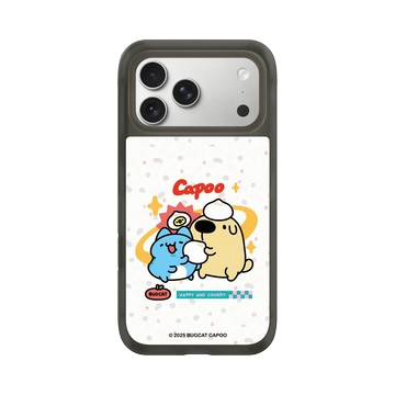 iPhone 17 Pro Max AirX 本質黑 - 貓貓蟲咖波 Bugcat Capoo - 咖波與狗狗的包子時刻
