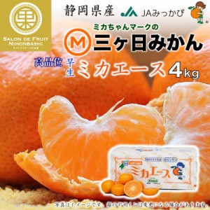 [予約 2023年 11月15日-12月15日の納品] 三ケ日みかん 早生 ミカエース 約 4kg 静岡県産 高品位 JAみっかび 産地箱　 冬ギフト お歳暮 御