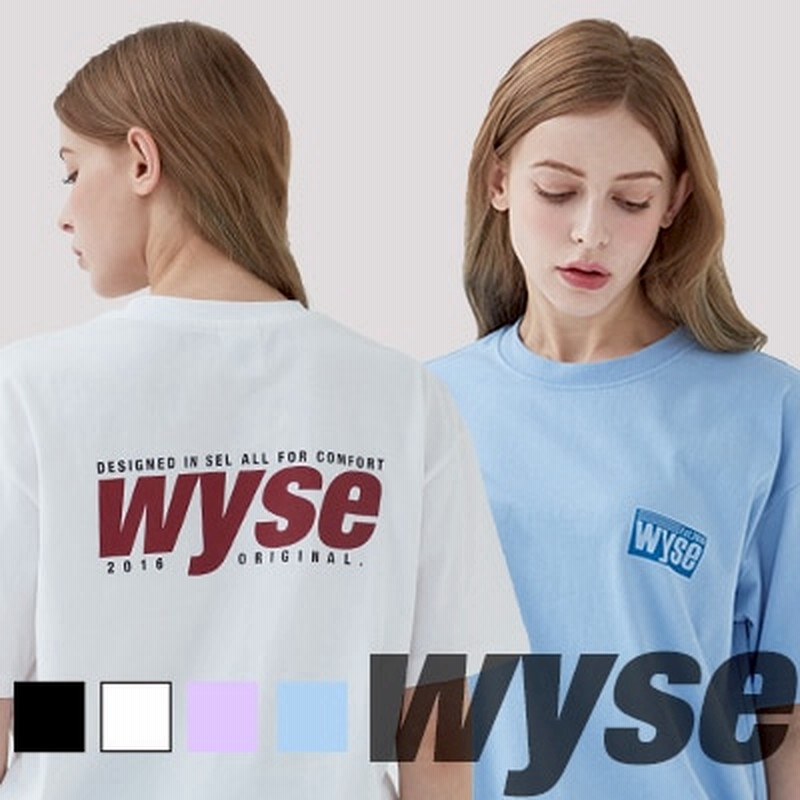 韓国公式ブランド Wyseml ワンポイントロゴtシャツ 4色お洒落さんは流行を先取り Comfort Print T Shirt 通販 Lineポイント最大1 0 Get Lineショッピング