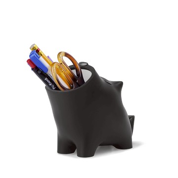 [生活裡的笑容設計股份有限公司]大阿嗚 Awu 筆筒/雜物收納 | 桌面擺飾文具-沉默黑