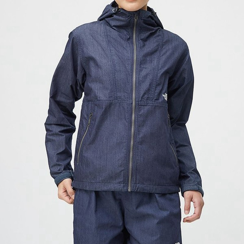 ノースフェイス The North Face ナイロンデニムコンパクトジャケット シェルジャケット パーカー フード付き Npw レディース 国内正規品 通販 Lineポイント最大get Lineショッピング