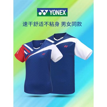 YONEX尤尼克斯羽毛球服短袖T恤yy速干球衣休閑舒適寬松圓領衣服夏