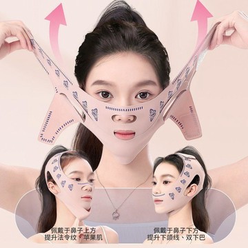 ✅瘦臉V臉提拉繃帶緊緻全臉提升面雕塑形改善法令紋雙下巴睡眠面罩【台灣出貨】