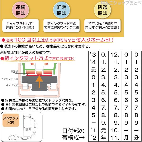 プチコール PRO プロ 18 キャップ式 スタンド式 サンビー 別製品 データーネーム 日付印 日付 データ印 日付スタンプ