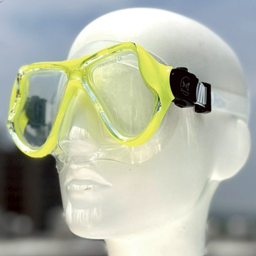 ButterFly Fish 蝴蝶魚 兒童潛水面鏡 MKC2401 適用於5-12歲兒童 安全強化玻璃鏡片  14 x 6cm  透明黃色