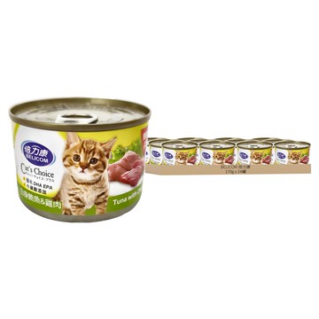 BELICOM 倍力康 白身鮪魚貓罐 強化DHA EPA 牛磺酸添加  白身鮪魚&雞  170g  24罐