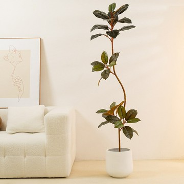 ??快速出貨 可開發票 大型仿真綠植黑金剛橡皮樹植物室內客廳櫥窗裝飾擺件落地盆栽假樹