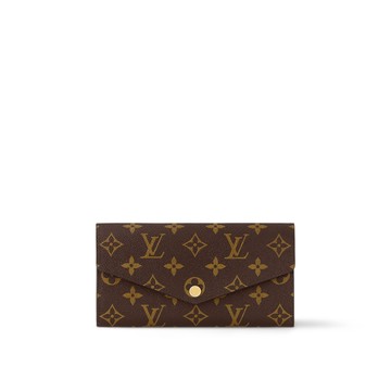 Louis Vuitton LV 路易威登 Sarah 新版經典老花釦式長夾/手拿包  M62236
