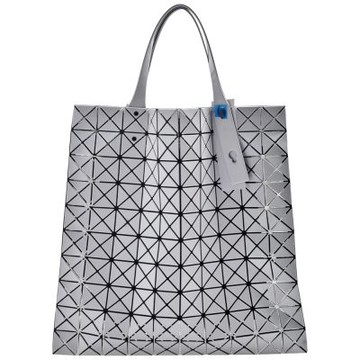 ISSEY MIYAKE 三宅一生BAOBAO亮面幾何方格10X10手提/托特包(白色)