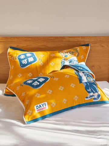 毛毛雨紗布枕巾純棉高檔新款枕頭巾一對裝全棉家用墊巾防脫落