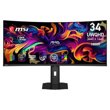 MSI微星MAG 341CQP QD-OLED X28 34型  280Hz 曲面電競螢幕(0.03ms/抗藍光/HDR1300/HDMI/1800R)