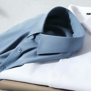 ??【MLM】??M-3XL 輕奢商務襯衫 男士長袖襯衫 CEO高級感 尖領 舒適 百搭 素色 免燙素面襯衫 柔軟面料