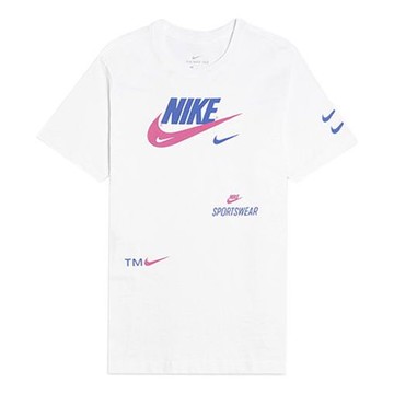 Nike Swoosh Round Neck Short Sleeve White