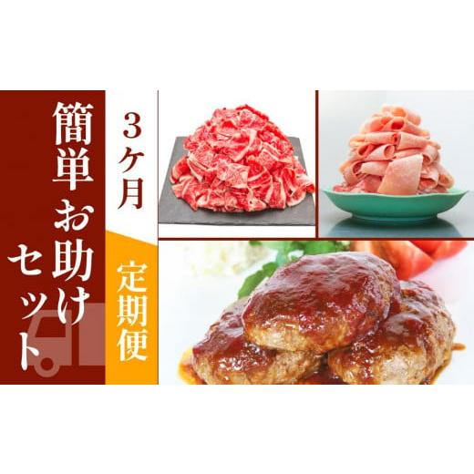 ふるさと納税 高知県 高知市 お肉の定期便　簡単お助けセット　(３か月)