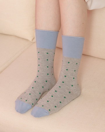 配色點點長襪(兩色)
