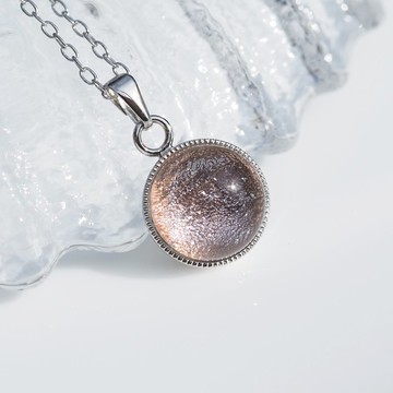 變色炫光玻璃 (KIRA-RI 【大】【Magical】) 鍊墜項鍊 【可選棉繩、Silver 925】【接單製作】