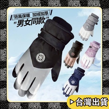 🔥台灣出貨🔥【P4CH4】滑雪手套男女情侶款 觸屏保暖騎行機車騎車手套 加厚絨防風防潑水 戶外防滑玩雪手套