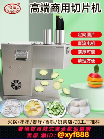 {公司貨 超低價}滄泊切片機商用土豆蓮藕水果電動神器檸檬蘋果蘿卜黃瓜大型切菜機