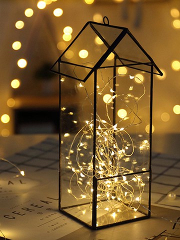 Wire LED Battery-Operated Leaf Light