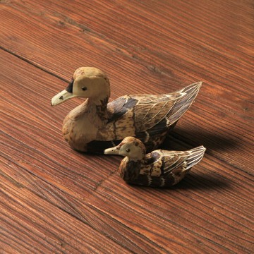 純手工民間工藝鴛鴦筍殼筍皮編制鴨子貓頭鷹竹編茶寵擺件居家飾品