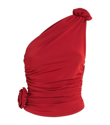 Magda Butrym Rose-Detail Asymmetric Top
