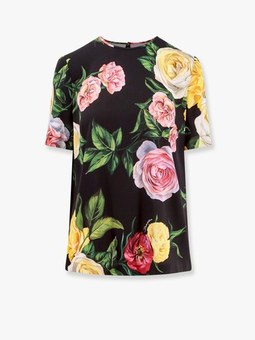 Silk top with floral print - DOLCE & GABBANA - gender_Woman