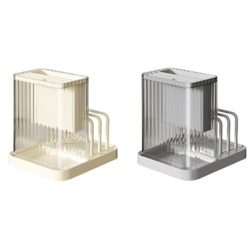 奶油色多功能刀具餐具砧板收納架(顏色隨機) [大買家]