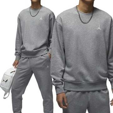 Nike As M J Brk Flc Crew Lb 長袖 男款 灰色 毛圈布 大學T FV7296-091