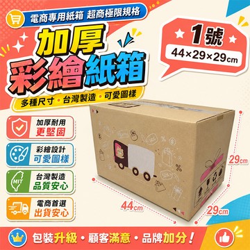 1號箱   44*29*29 彩繪紙箱    三層瓦楞紙箱 【彩繪設計，不加價】紙箱 小物包裝  小紙箱