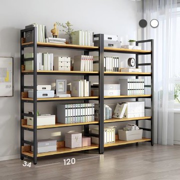 慢慢家居-加大尺寸超耐重五層置物架-層板可調(W120x34x182cm)