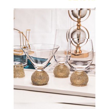 仙女款鉆石水杯威土忌洋酒杯鑲鉆杯紅酒杯葡萄酒杯雞尾杯裝飾杯