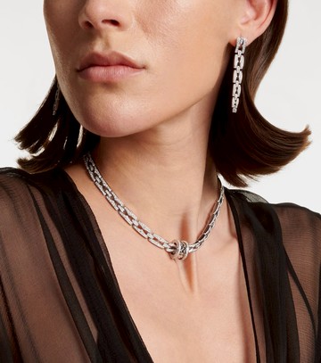 Bvlgari B.Zero1 18kt white gold drop earrings with diamonds