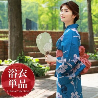 [紺撫子]綿麻浴衣単品 r400