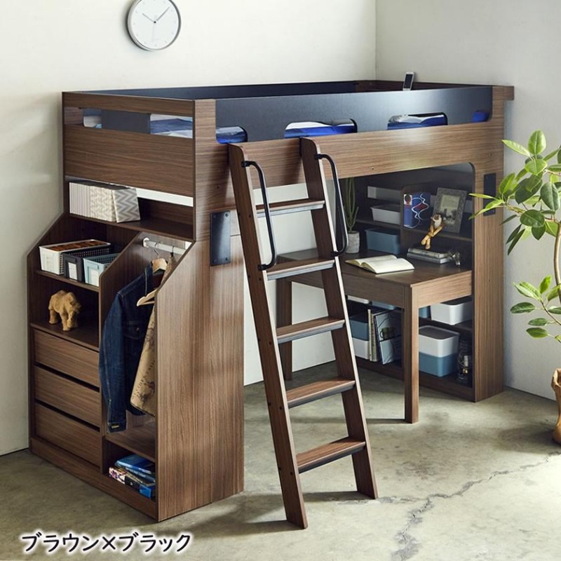 ACTUS取り扱いのデスクとベッドが上下で一体となったFUZZLE ロフト