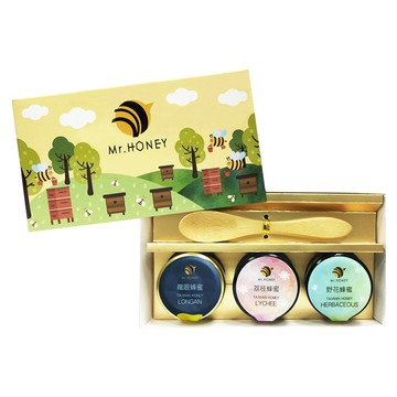 Mr.HONEY 蜂蜜先生 甜心禮盒 含純蜂蜜25g/蜜漬系列25g/花茶8.2g 台灣產蜂蜜 多種口味隨機搭配  75g  1組