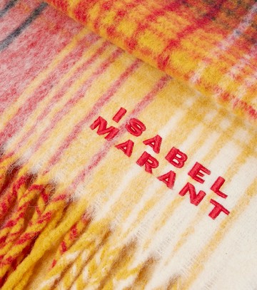Isabel Marant Firny checked wool-blend scarf