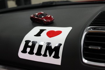 Love 2 love矽膠標誌- I LOVE HIM