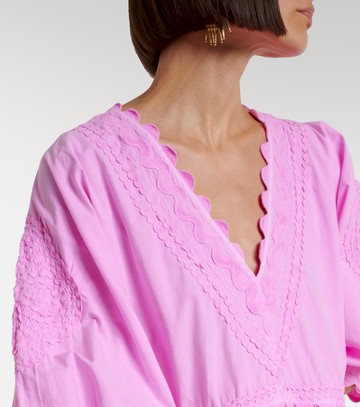 Juliet Dunn Embroidered cotton minidress