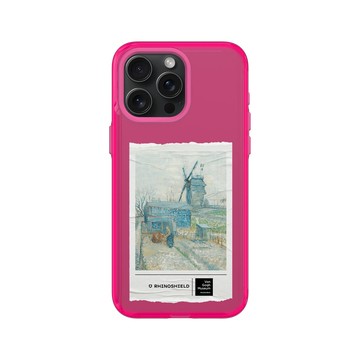 iPhone 15 Pro Max Clear 粉漾桃 - Van Gogh Museum - 蒙馬特：風車和耕田