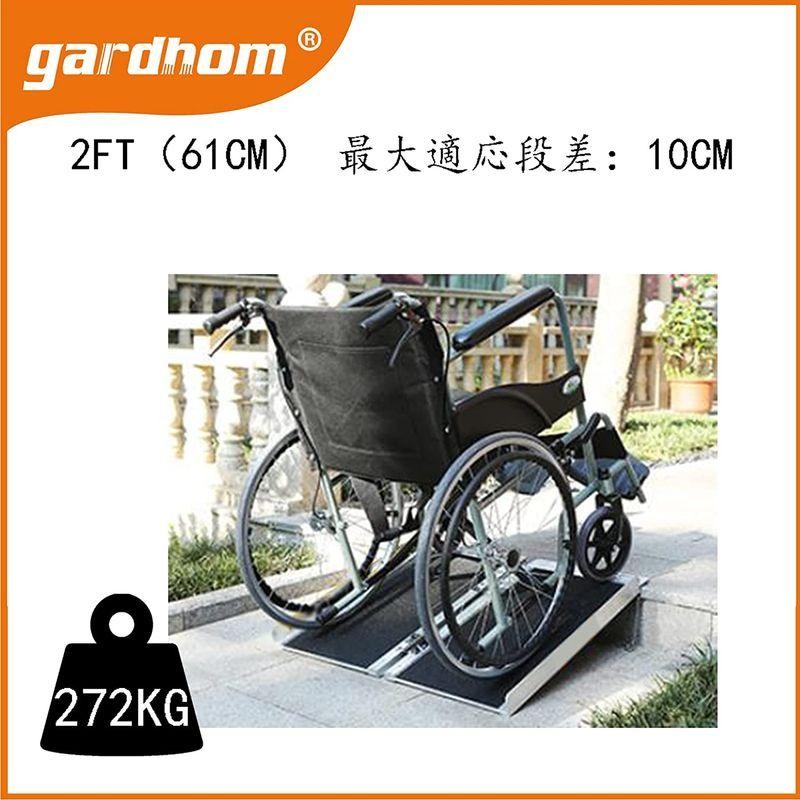 アルミスロープ 61CM, gardhom 段差解消スロープ 10CM 車椅子用 台車用