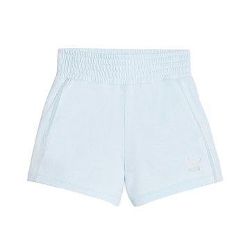 Puma 短褲 T7 High Waist Shorts 女款 藍 高腰 寬版 62218469